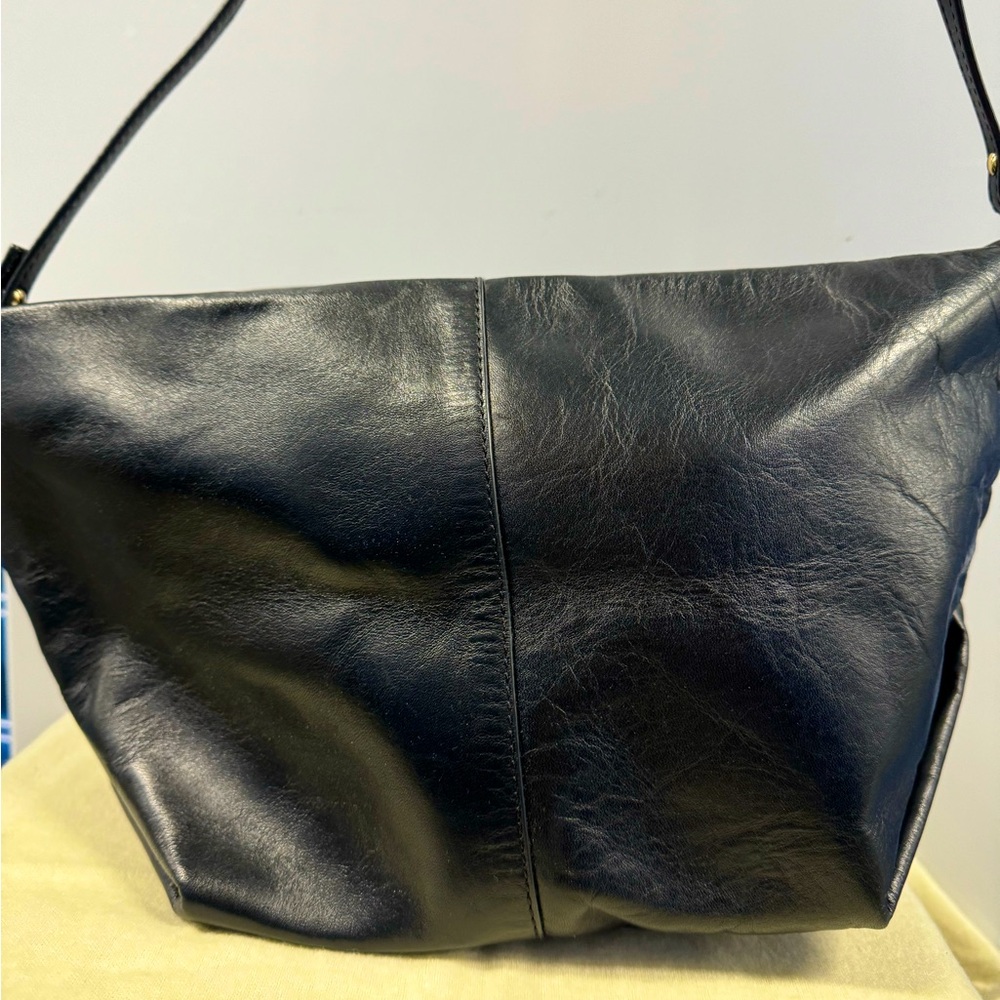 Massimo Dutto black leather bag- Spanish brand, Italian leather!